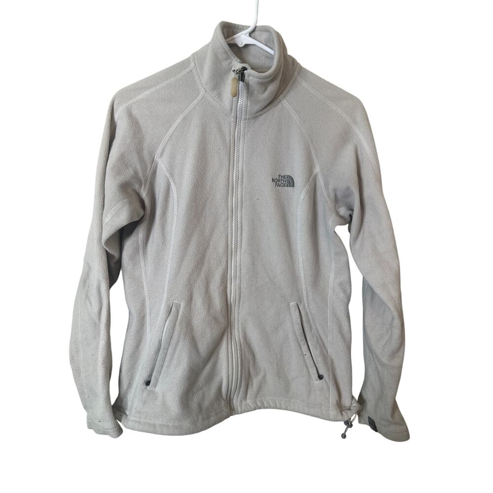 North Face TKA 200 full-zip fleece jacket in ivory M